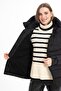Women's Black Hooded Lined Waterproof Wind Resistant Fiber Filled Puffer Jacket Coat Parka - 2