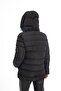 Women's Black Hooded Lined Waterproof Wind Resistant Fiber Filled Puffer Jacket Coat Parka - 4