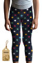 Girls' Black Polka Dot Patterned Seasonal Summer Lycra Long Comfortable Cotton Leggings - 2