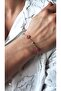 Gold Steel Bracelet with Colorful Flower Figures - 3
