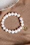 Certified Pearl Natural Stone Bracelet with Silver Apparatus - 3