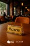 Unidirectional Gold Metal Lettering on Transparent Plexiglass from the Table Lettering Series - "Reserve" Lettering - 100 mm X 50 mm - 3