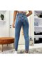 Eva Mom Jeans Snow Blue Boyfriend Extra Comfortable Trousers - 3