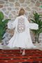 Muslin Kimono 100% Cotton Fatma Mother's Hand Printed Patterned Bathrobe Kaftan Dressing Gown - 4