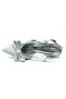 Feles Ribbon Detailed Open Back Women's Ballerina Shoes Silver - 4