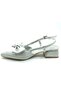 Feles Ribbon Detailed Open Back Women's Ballerina Shoes Silver - 5