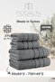4-Piece Bath Towel Set Dora Gray - 70X140Cm X2 / 50X90Cm X2 - 2