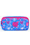 Heart Patterned Blue Children's Pencil Bag - Two Compartments 12485 - 2