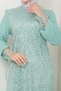 Women's Clothing Evening Dress Fashion Mesh Sequin Rose Hijab Evening Dress 2517 - 3