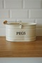 Galvanized Wooden Handle Latch Bucket (Cream Color) - 2