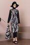 Women's Long Zebra Patterned Zippered Beach Fully Covered Hijab Swimsuit Set of 3 - 7
