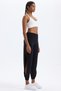Elastic Leg Side Slit Trousers Black - 7