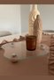 Curve Glass Tray with Wooden Ball Legs Decorative Organizer Stand Makeup/Jewelry/Kitchen - 2