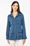Trench Coat with Snap Button Details