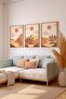 3 Piece Real Raw Wood Framed Painting Set - Model 14