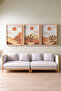 3 Piece Real Raw Wood Framed Painting Set - Model 14 - 2
