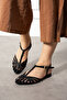 Genuine Leather Hair Braid Detailed Daily Women's Sandals