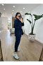 Lined trousers jacket set - gray - 5