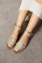 Genuine Leather Hair Braid Daily Women's Sandals