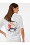 Comfortable Fit Short Sleeve Crew Neck Cotton Back Printed T-Shirt