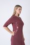 Women's Cotton Lycra Zipper Dress / Plum 7466 - 8
