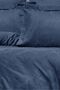 طقم غطاء لحاف من الجاكار المزدوج - طقم غطاء لحاف من القطن الساتان المزخرف بأوراق الشجر -Aura Indigo - 3