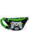 Kids Black Highlighted Green Gamer Patterned Waist Bag 11530 - 5