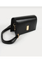 Women's Black Gold Buckle Detailed Leather Hand and Shoulder Bag