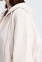 Ecru Essentials Fit Women's Zip Hoodie 100% Cotton Hooded Off Shoulder Zip Kangaroo Pocket - 4