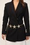Star Gold Detailed Women's Waist Chain Waist Belt, Dress Belt, Skirt Belt, Trouser Belt - 5