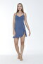 Women's Viscose Fabric Adjustable Rope Strap Lace Detailed Nightgown 18250 - 3