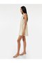 V Neck Sleeveless A-Line Mini Crochet Detail Viscose Dress - 2