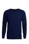 Dapple Knit Navy Blue Crew Neck Men's Knitwear Sweater - 3