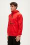 Hurricane windbreaker crimson red red kangaroo pocket men's windbreaker - 4