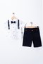 Boy's 4-Piece Summer Bicycle Patterned Salopet Suit Summer Wedding Suit - 2