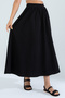 Women's A-Line High Waist Pocketed Flowy Flared Skirt - Textured Linen - 6