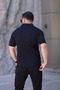 Men's Zippered Polo Neck Knitwear T-Shirt - 2