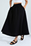 Women's A-Line High Waist Pocketed Flowy Flared Skirt - Textured Linen - 7