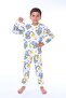 Digger Pontoon Blue Male Child Pajamas Set