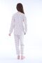 Minimal Flower Detailed Blue Girls' Pajama Set - 5