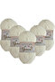Clover Velvet Hand Knitting Yarn 5 Pieces 70016 Ecru