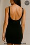 Women's Short Lycra Strap U Neck Back Detail Tight Dress Stretchy Seasonal Plain - 4
