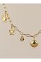 Oceana Seashell Turtle Charm Choker Steel Necklace - 6