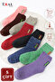 5 Pairs of Men's Thermal Towel Socks, Half-Toe Winter Warm Socks - 2