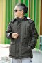 Oxford Removable Hooded Boy's Coat with Fleece Inside - 6