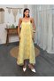 Women's Thin Strap Self Pattern Loose Cut Casual Dress - 2
