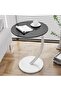 C Shaped End Table, Coffee Table, Round Side Table, Couch Table, Snack Side Table, for Small S