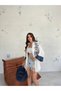 Women's Linen Sleeves Garbi Detailed Embroidered Cardigan New Season - 2