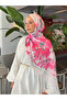 Retro Patterned Cotton Shawl Inspiration Series Powder Fuchsia Ps78 - 5