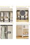 Freestanding Metal Wardrobe Storage Rack Clothes Organizer with Hanging Rod and Shelves - 6